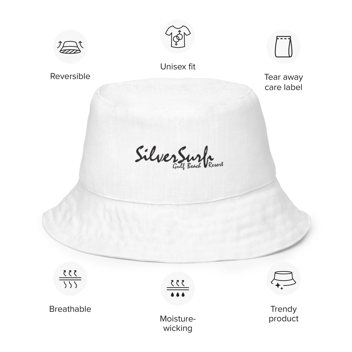 Silver Surf Reversible Bucket Hat